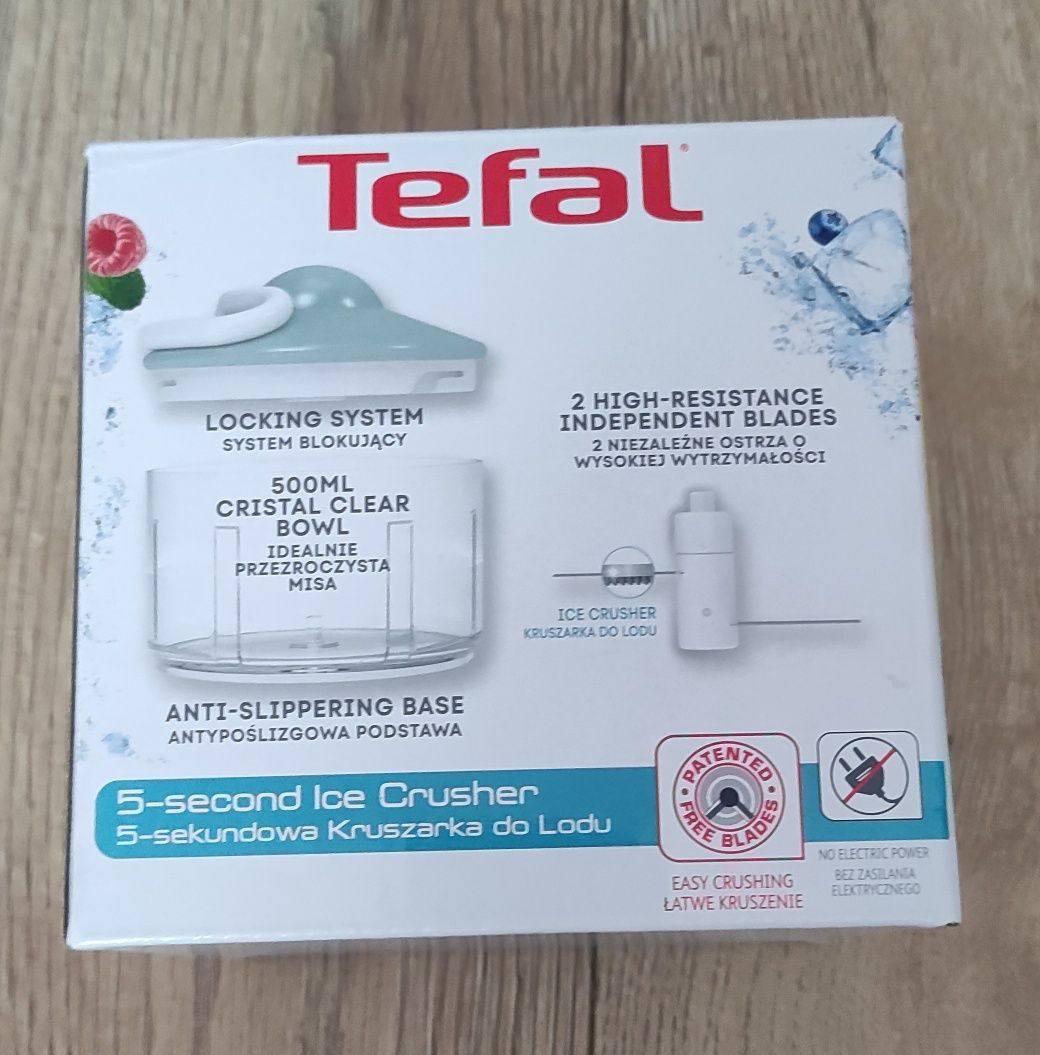 5 sekundowa kruszarka do lodu Tefal nowa