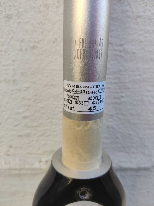 Widelec rowerowy przedni FORCE 1 1/8" szosowy road alu/karbon 28/700c