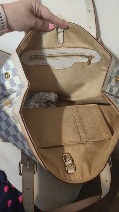 Torba duża LV dodatki ze skóry naturalnej