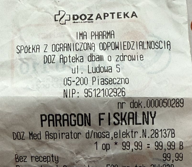 Nowy aspirator do nosa elektryczny