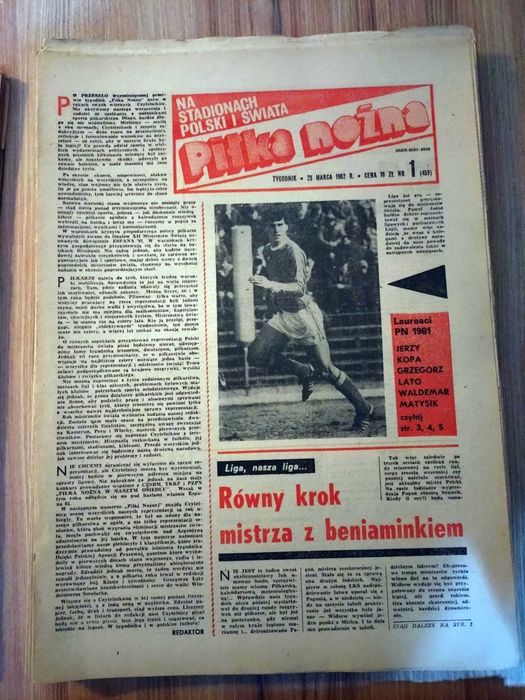 Tygodniki Piłka Nożna 1982 rok