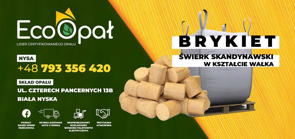 Brykiet w Big Bagu 500kg Swierk skandynawski