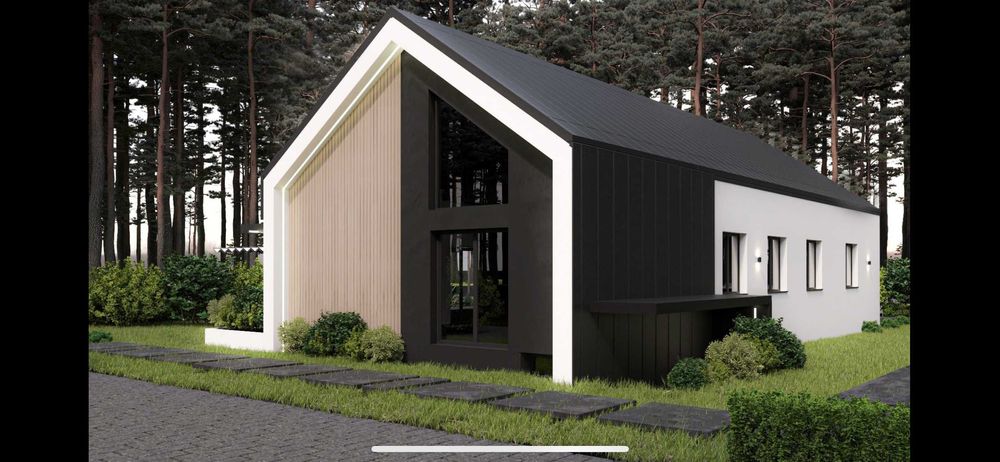 Dom stan Surowy zamknięty! Uzbrojony! Ogrodzony! z projektem Elewacji!