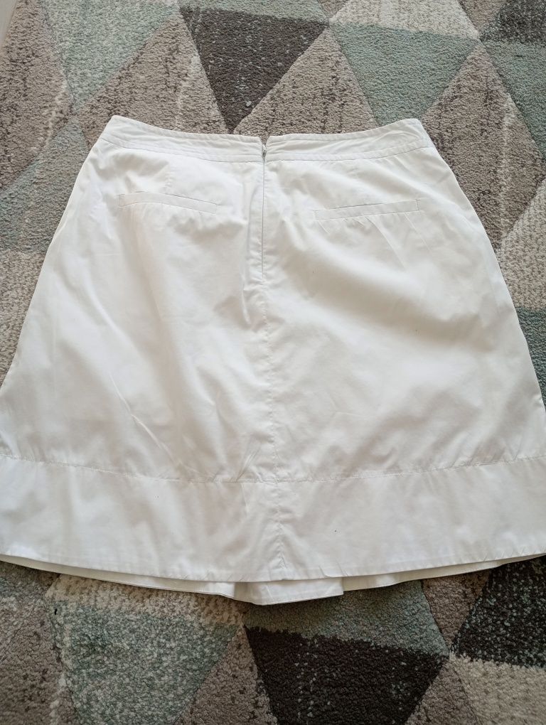 Spódnica mini biała Orsay z kontrafałdą