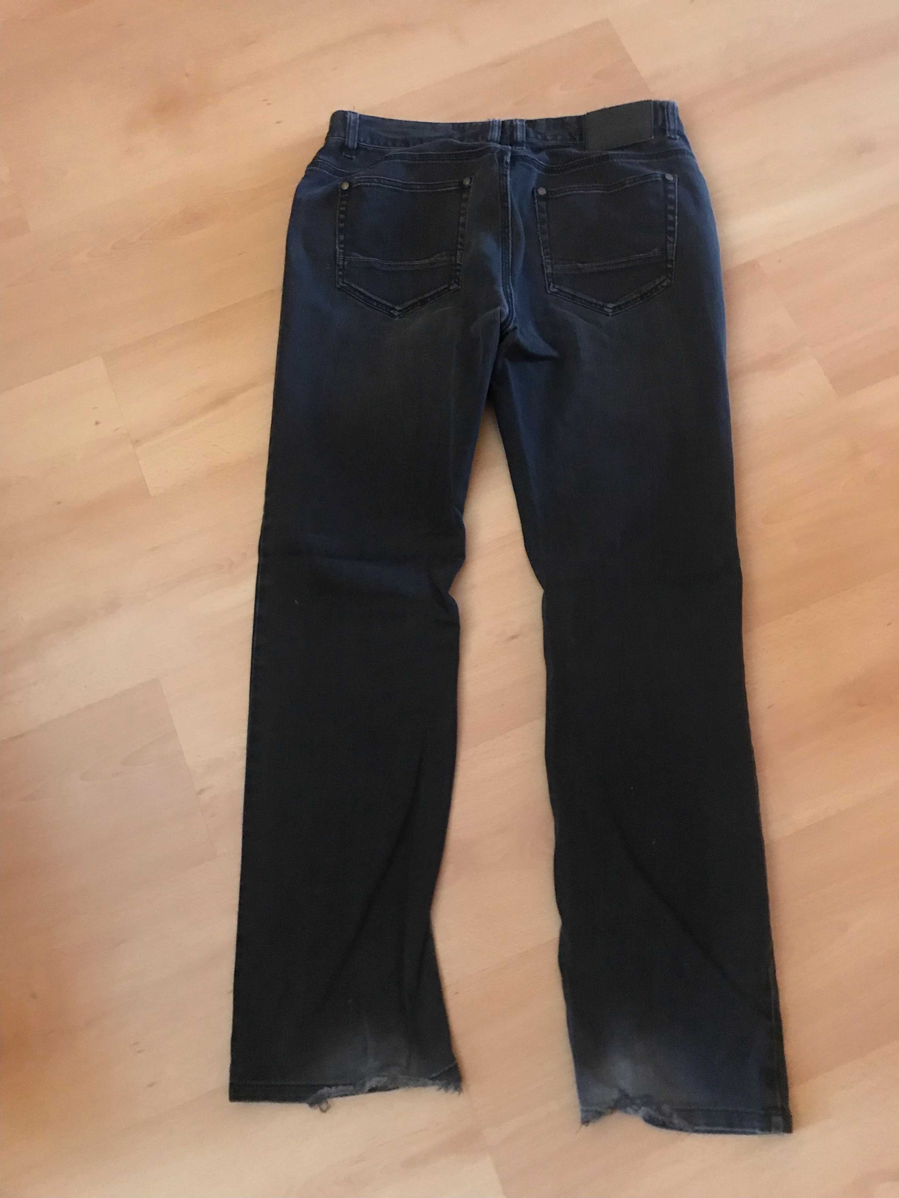 Spodnie jeansowe czarne, Southern, W31, L32, straight fit