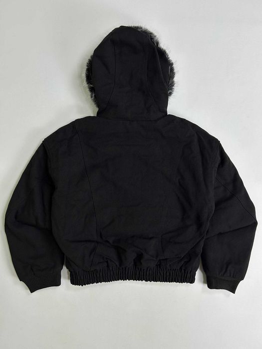 Бомбер чорний MA-1 з хутром аляска куртка курточка черная opium M L S