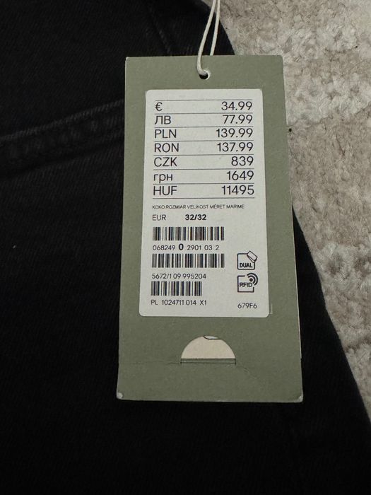 Jeansy H&M czarny nowe