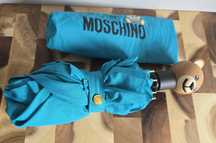 Turskusowy składany parasol Moschino Supermini 8061
kolor