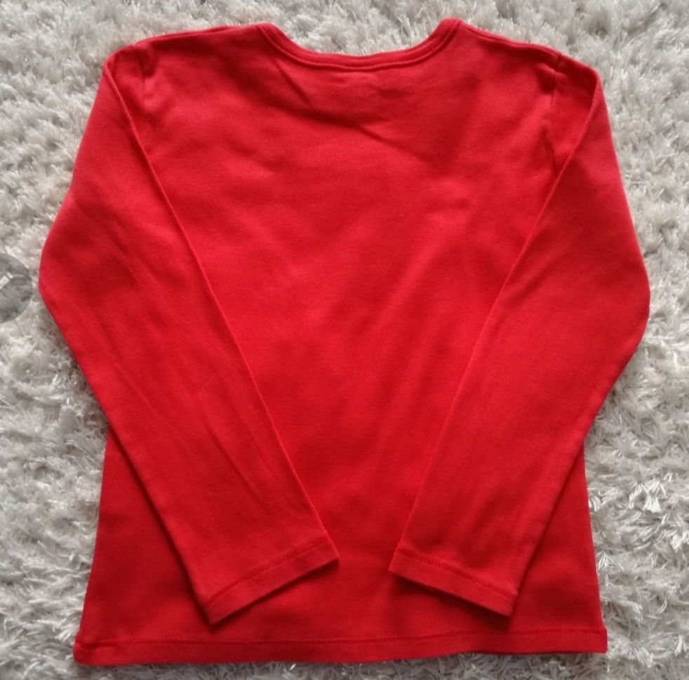 Śliczna, czerwona bluzka dziewczęca United Colors Of Benetton