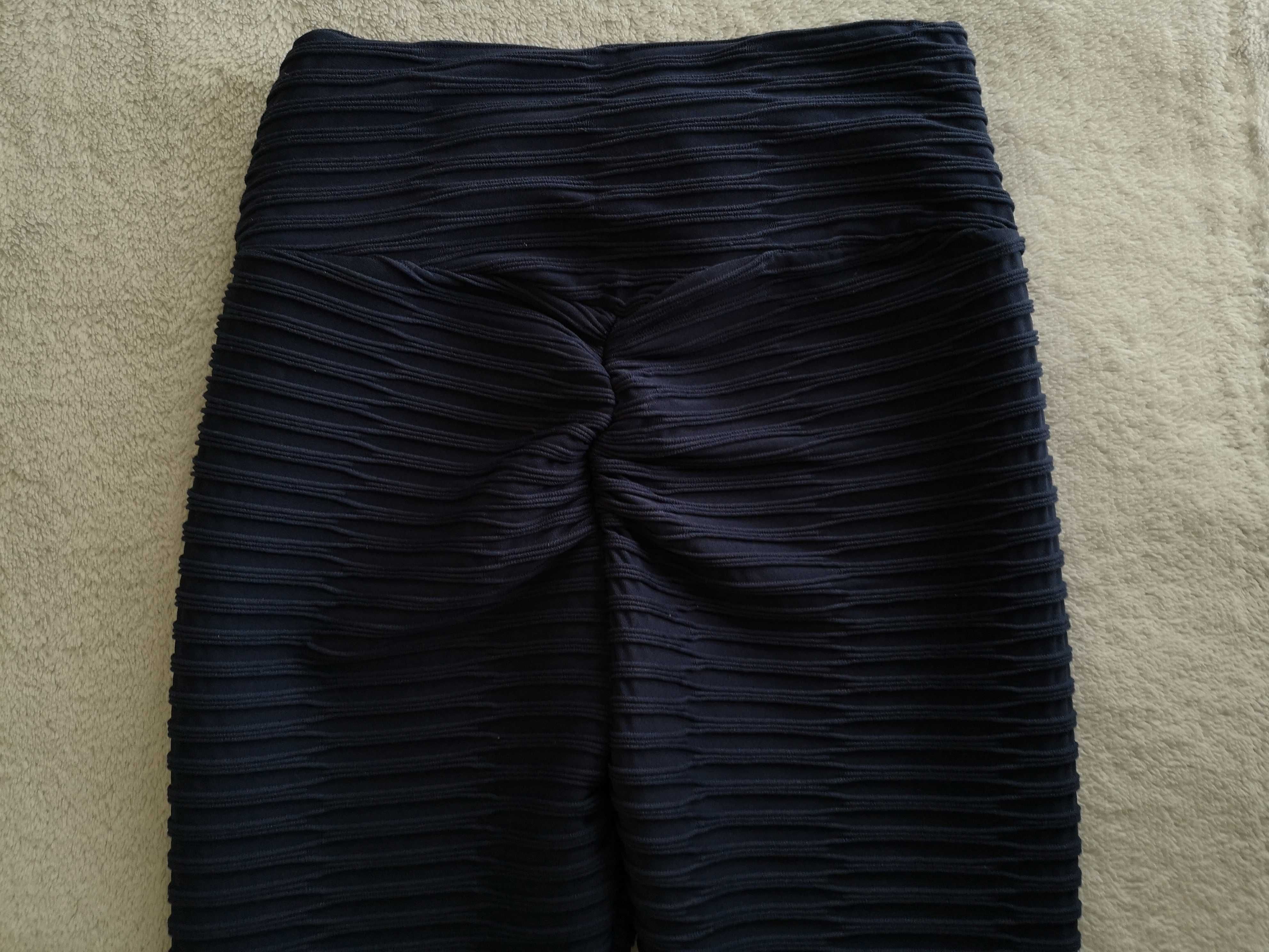 Nowe granatowe modelujące legginsy sportowe Liberte 34 - 36