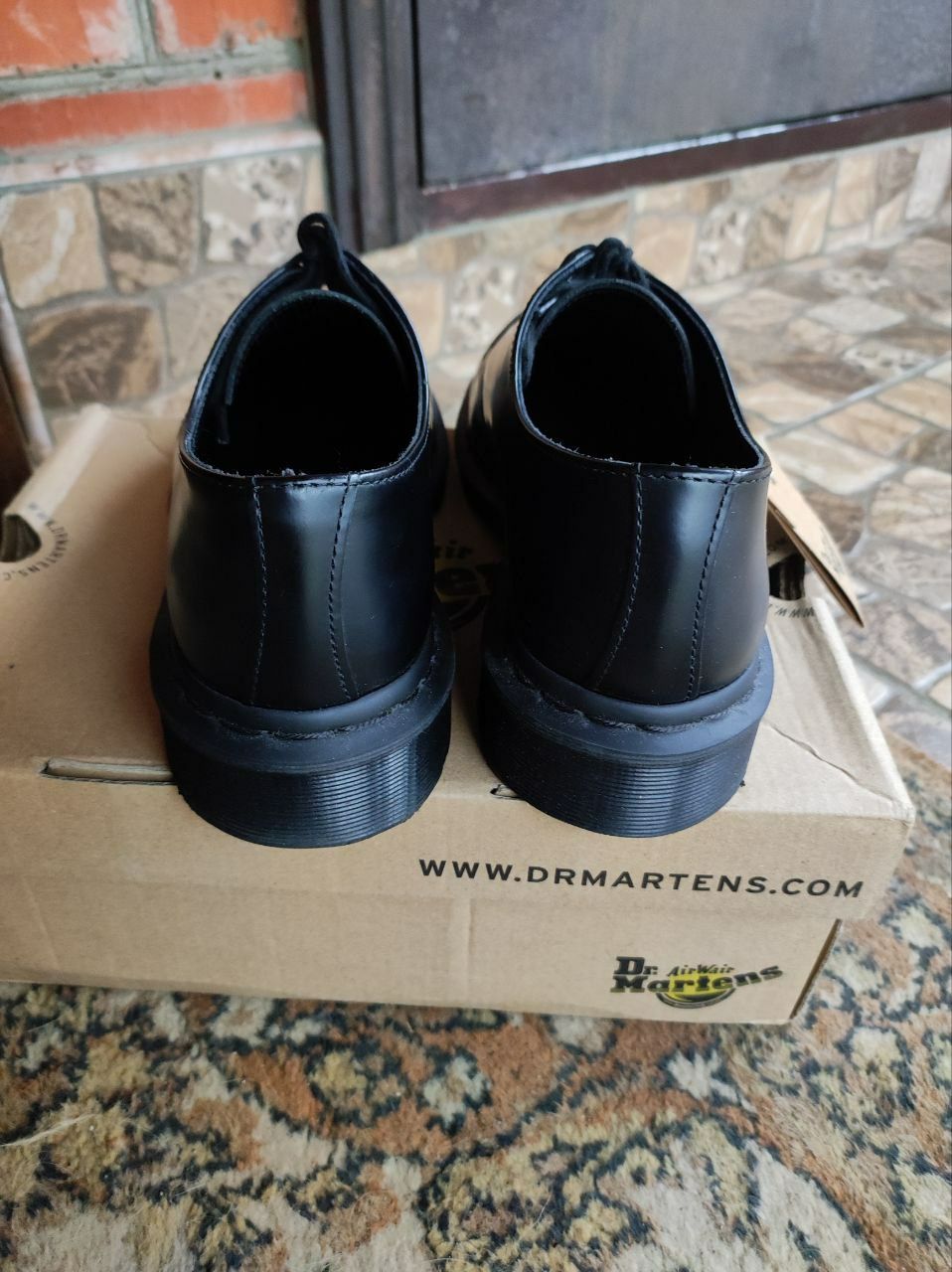 Dr martens 1461 mono black мартенсы мартинсы ботинки туфли