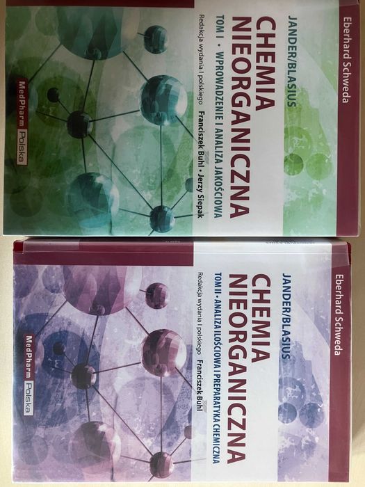 Chemia nieorganiczna t. 1-2, Jander/Blasius red.wyd. I pol. F. Buhl