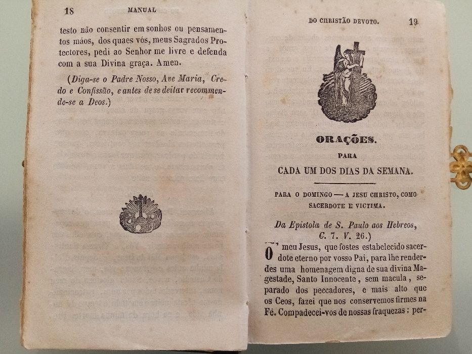 Livro de 1853 - Pequeno Livro de Missa “Manual do Devoto Cristão para