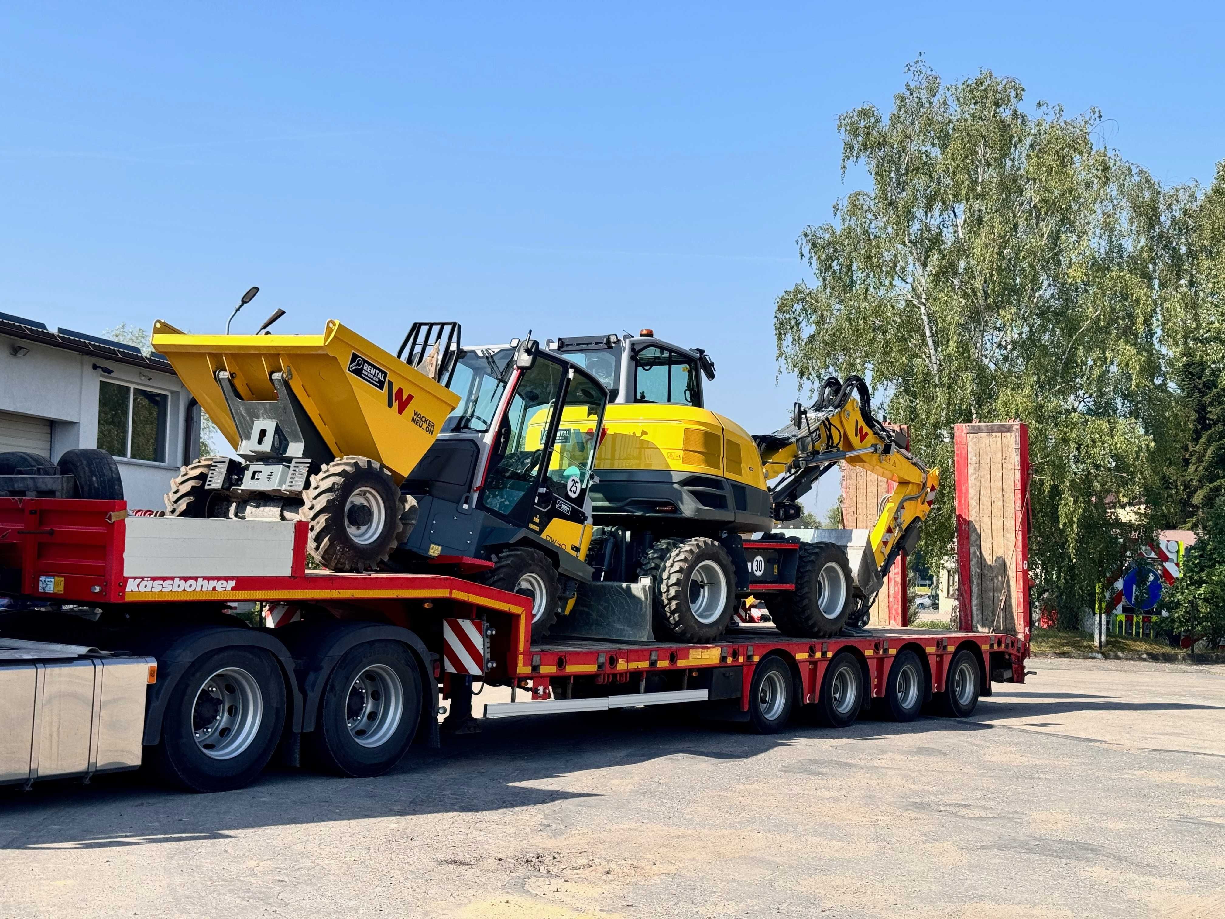 Wynajem/WOZIDŁA/koparki do 40 ton/Ładowarki/Walce/TRANSPORT