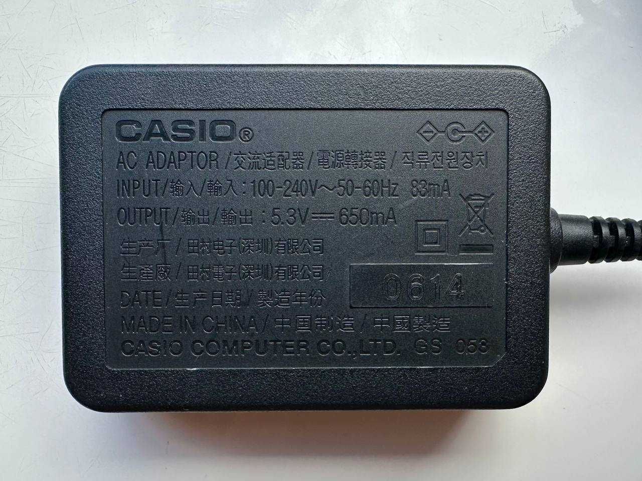 Блок живлення Блок питания Casio AD-C52G 5.3V 650mA