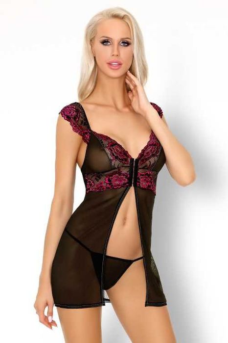 Zmysłowa Koszulka nocna Casarann Love Potion Black LiviaCorsetti