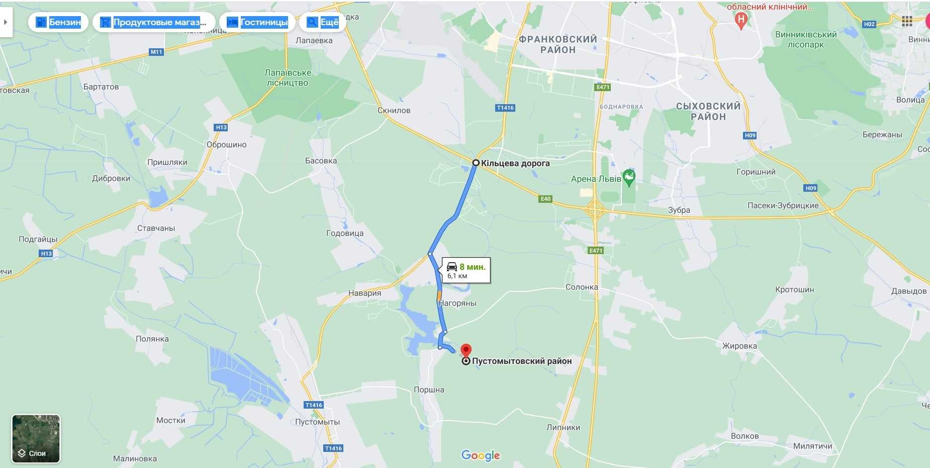 Продаж ділянки с. Поршна, 8 км від окружної м. Львова.