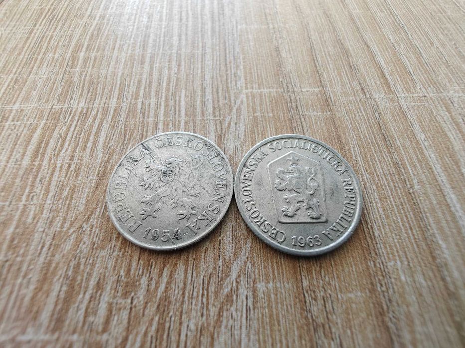 Moneta monety 10 halerzy 1963 i 1954