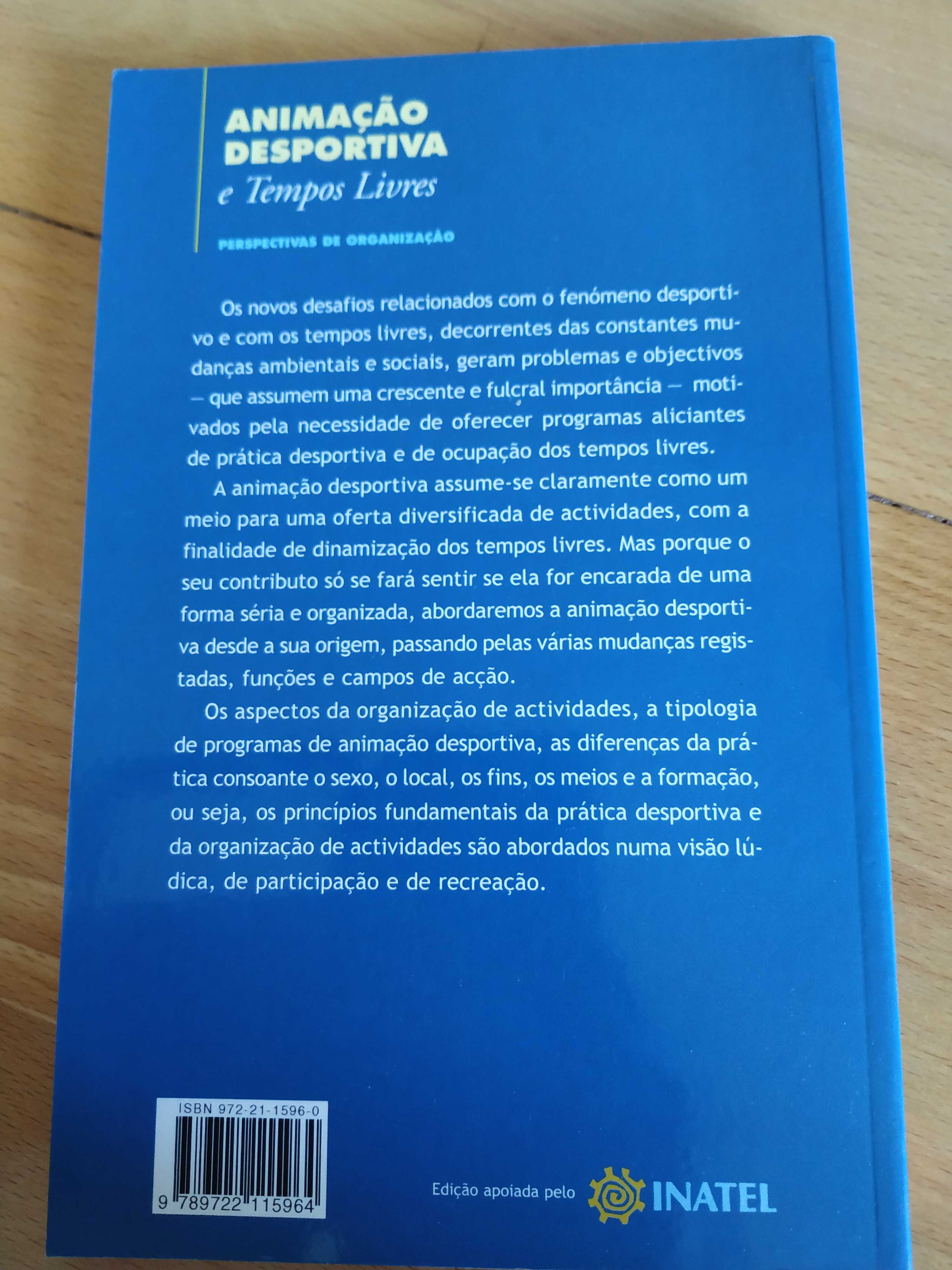 Livro " animação desportiva e tempos livres "