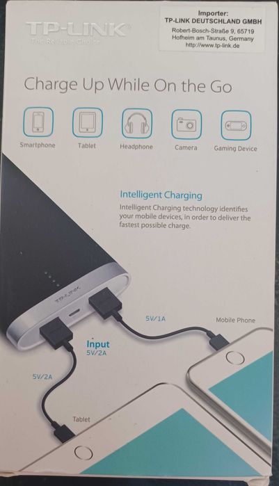 carregador novo Power Bank, p TM e outros dispositivos