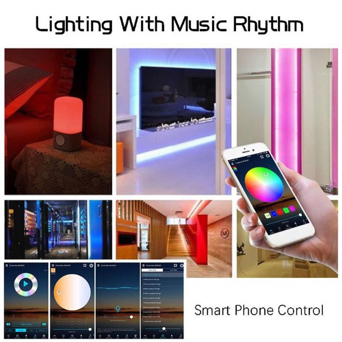 Kit Fita LED RGB 5 Metros + Controlador WiFi (Pack completo)