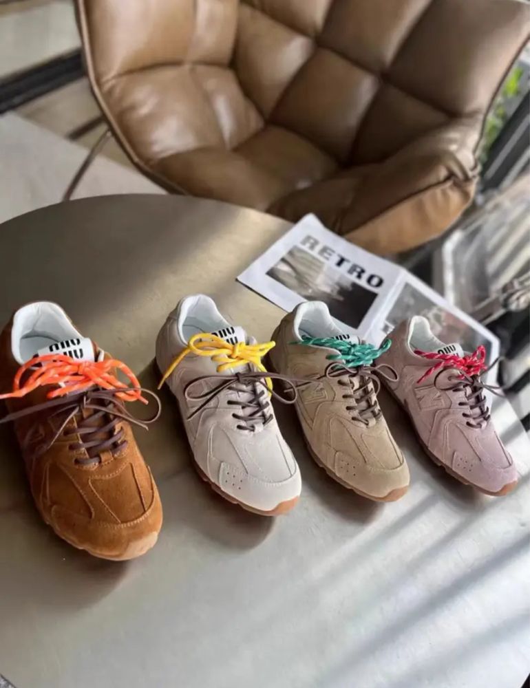 New Balance x Miu Miu 530 SL Suede Sneakers