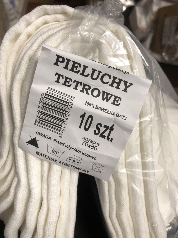 Pielucha  tetrowa biala 10 sz materia atestowany 70/80 100% bawelna