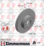 Zimmermann Tarcza hamulcowa x2 komplet przód BOXER DUCATO