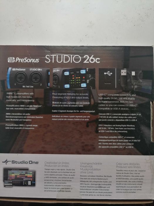 Продам  студийную звуковую карту Presonus Studio 26c.