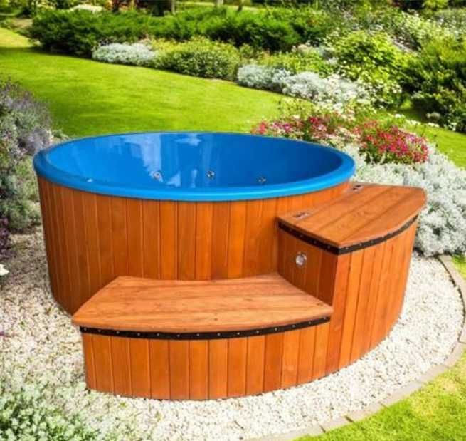 Całoroczna balia 8 os masaż pokrywa LED basen jacuzzi sauna transport