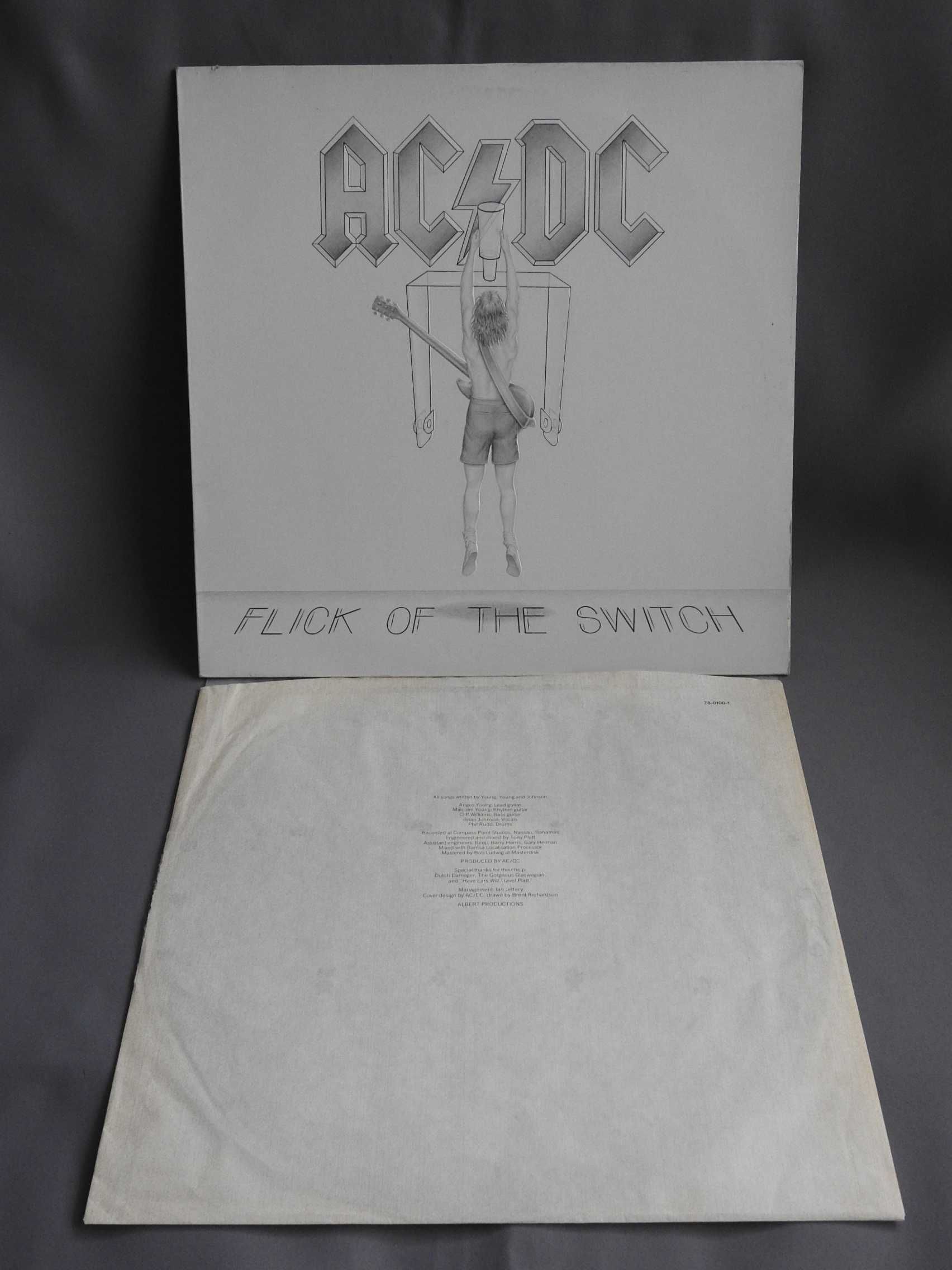 AC/DC ‎Flick Of The Switch LP пластинка оригинал 1983 NM Германия