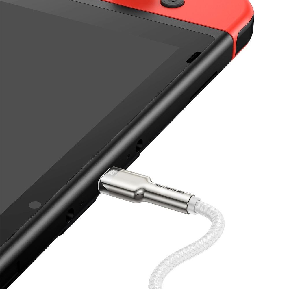 Kabel Baseus Cafule Metal Data USB-C/USB-C QC SCP 100W 5A 1 m biały