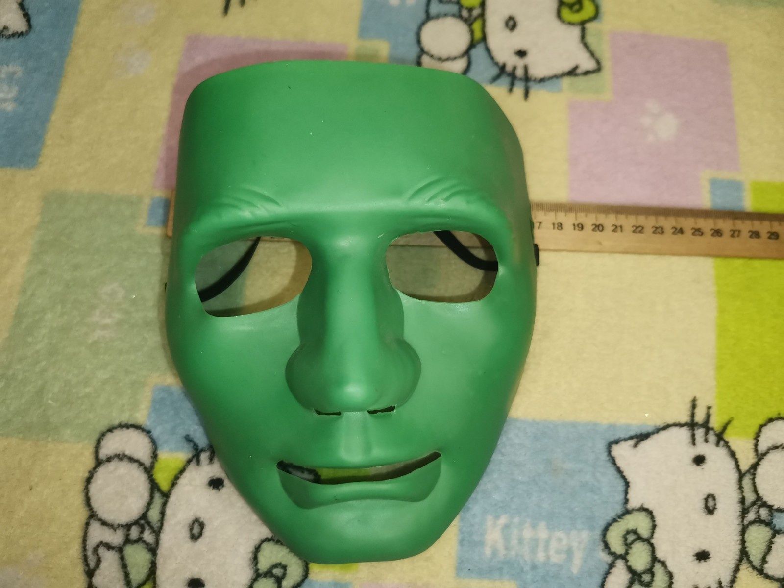Зеленая Карнавальная Маска Кабуки Лицо без эмоций хэллоуин праздник