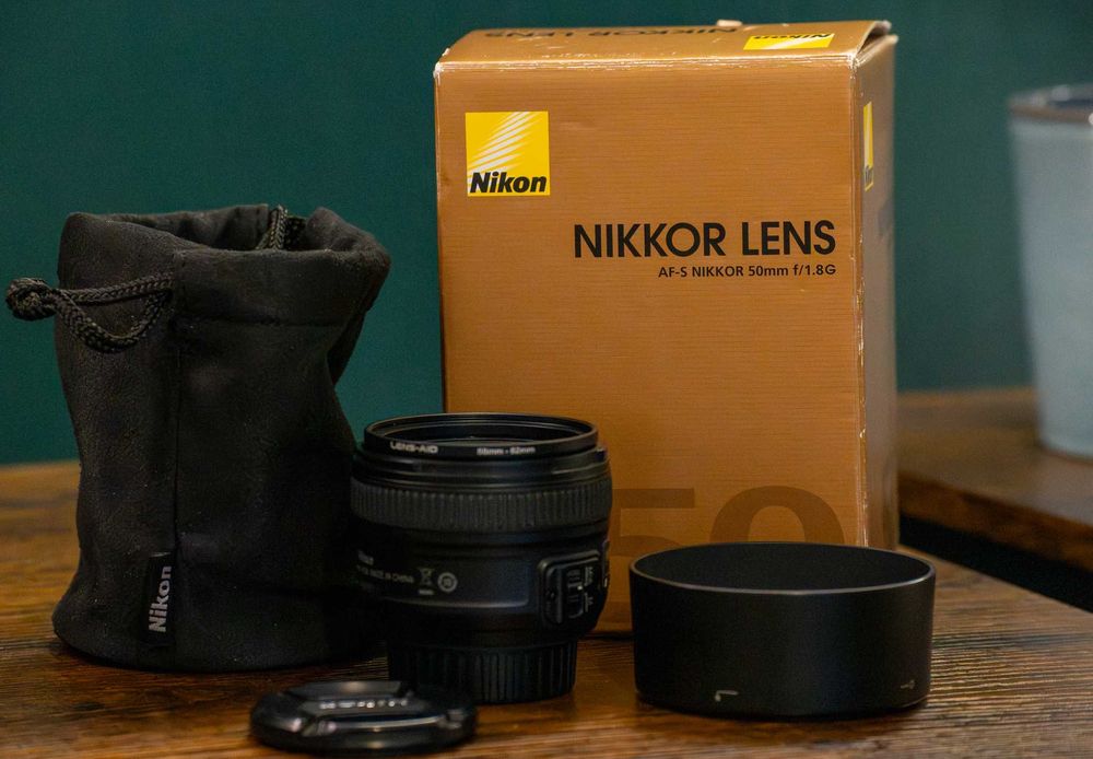 Obiektyw Nikon AF-S Nikkor 50mm f/1.8G (FX) – stan idealny, komplet
