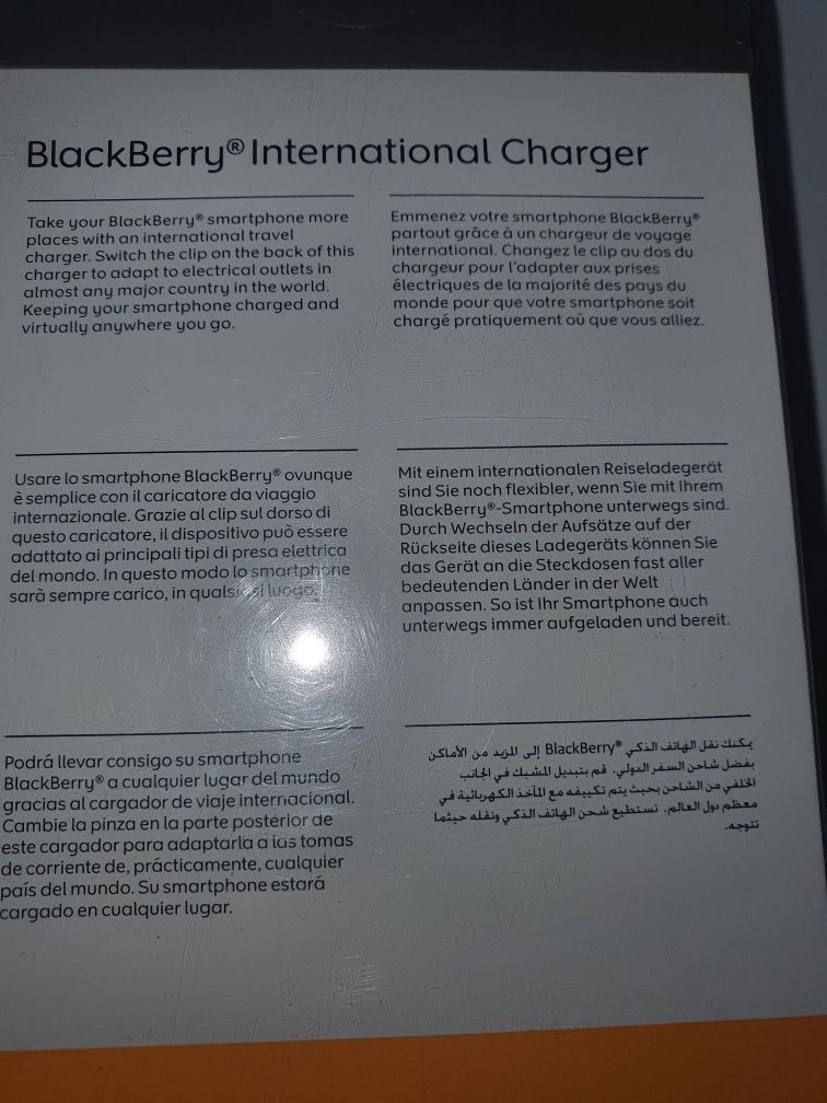 BlackBerry Internatiinal Charger micro USB