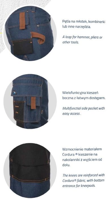 Spodnie robocze do pasa SARA WORKWEAR TEXAS rozmiar L