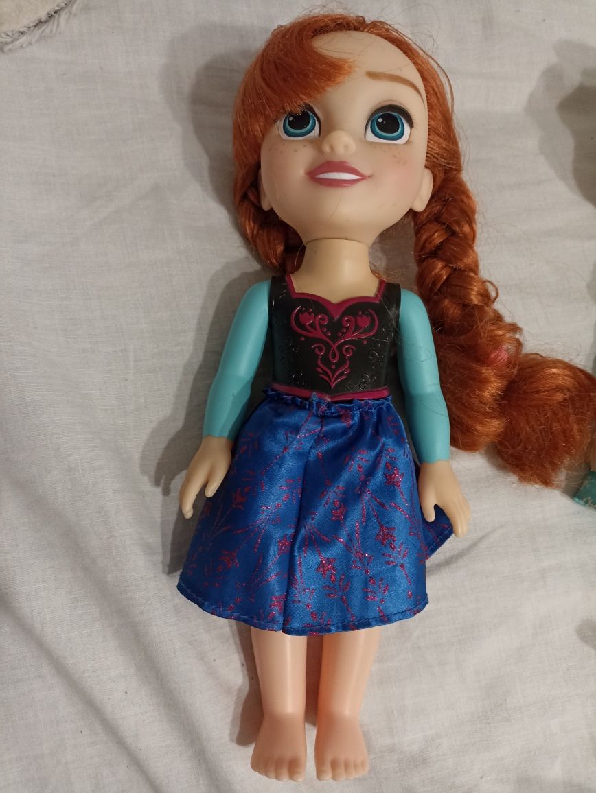 Dwie duże po 36 cm lalki Anna i ELSA  z bajki Kraina Lodu Disney xd