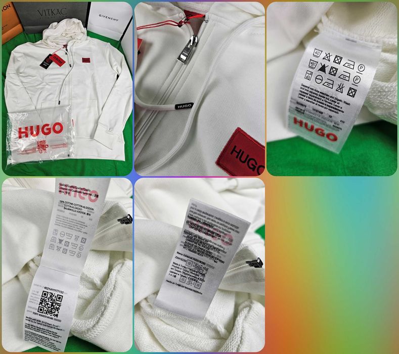 Bluza rozpinana męska z kapturem hugo boss armani bluzy