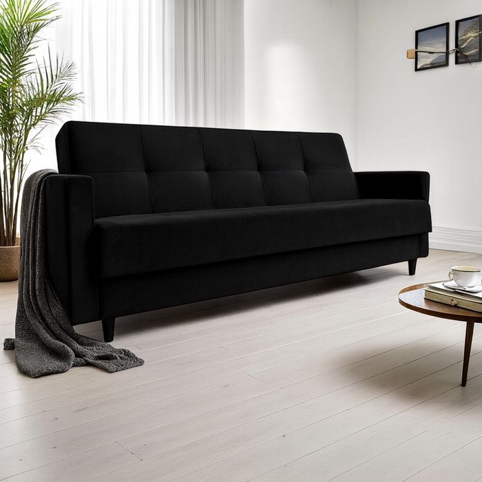 Wersalka z bokami rozkładana pojemnik sprężyny kanapa sofa łóżko pokój