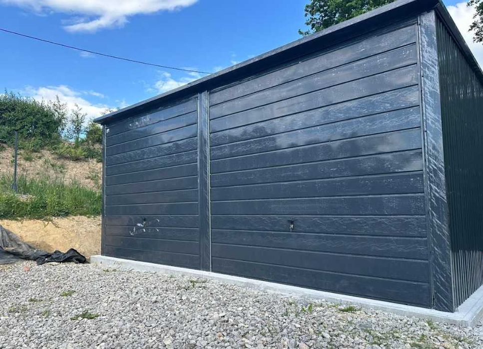 Garaż blaszany 6x5, garaże dwustanowiskowe, solidna konstrukcja