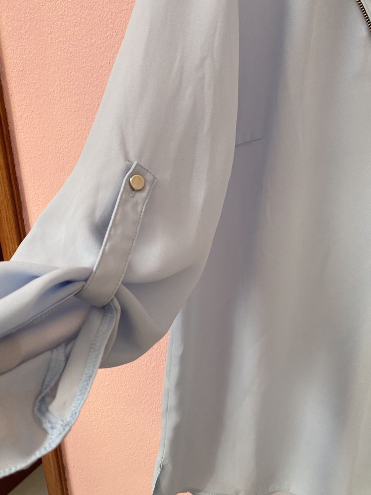 Collezione | blusa tunica azul clara chiffon (L)