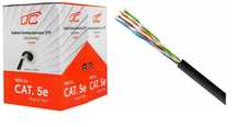 Kabel Komputerowy LAN UTP RJ45 Skrętka CAT 5E 100% Miedź Żelowany 100M