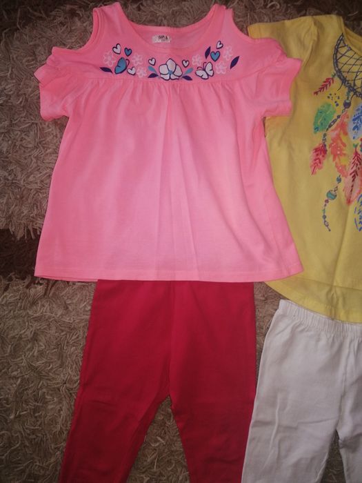 3 bluzeczki nowe r 110 gratis 3x getry