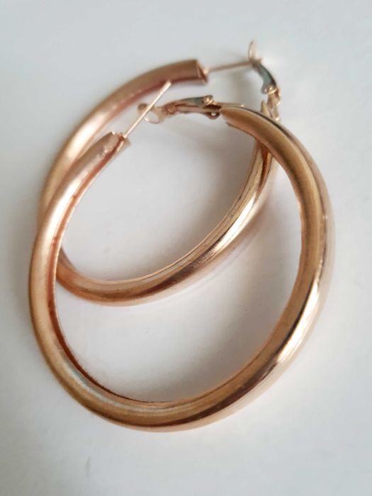 Kolczyki w stylu bold hoops stal nierdzewna 5cm