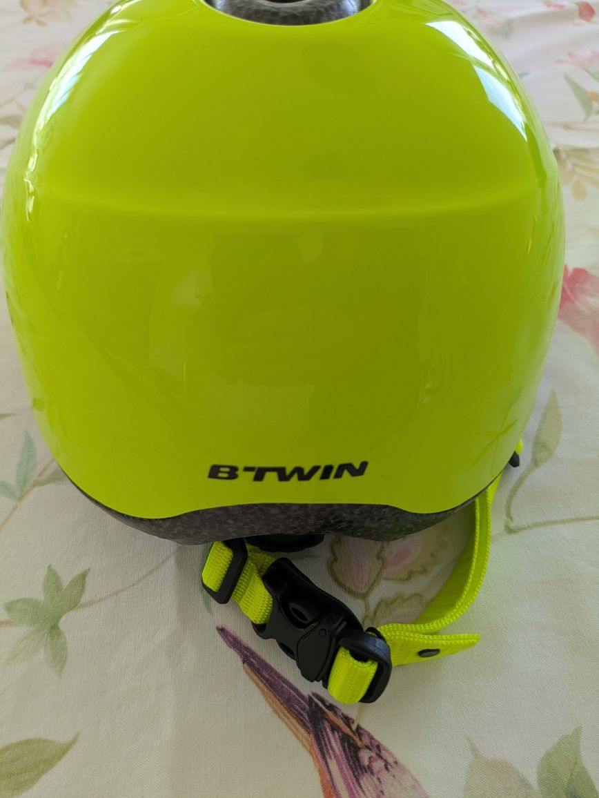 Capacete de Bicicleta B'Twin Kids 500 FLUO - Tamanho XS (44-49 cm)