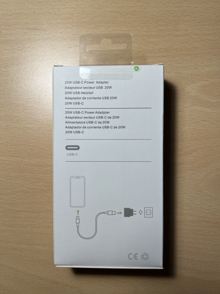 Ładowarka kostka szybka 20W USB-C + Kabel przewód do iPhone ZESTAW