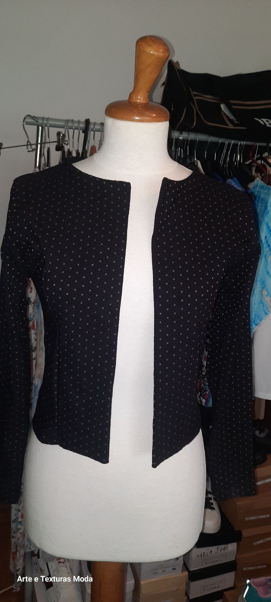 Blazer curto preto