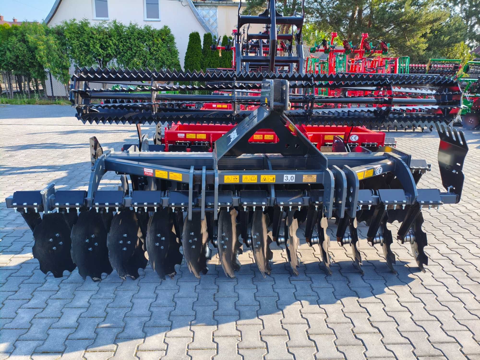 Brona talerzowa ciężka 3,0m 560mm wał struna 1300kg Janpol