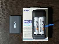 3 в 1 Павербанк + зарядное Xtar PB2S PD18W + аккумуляторы 2×5000 mAh