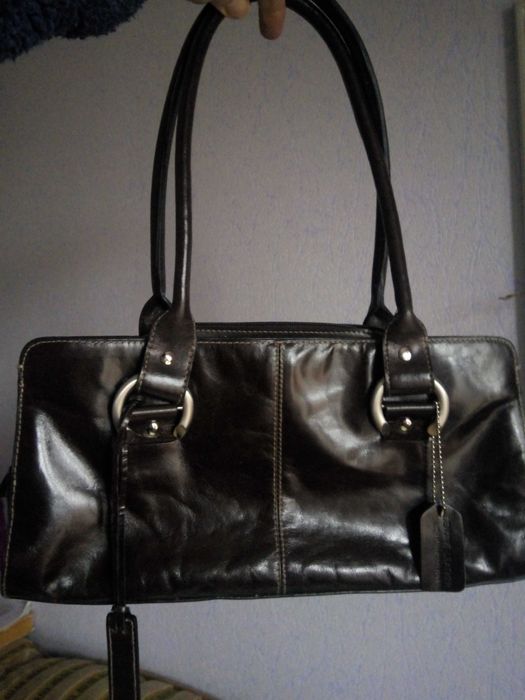 Коричнева жіноча елегантна сумка натуральна шкіра